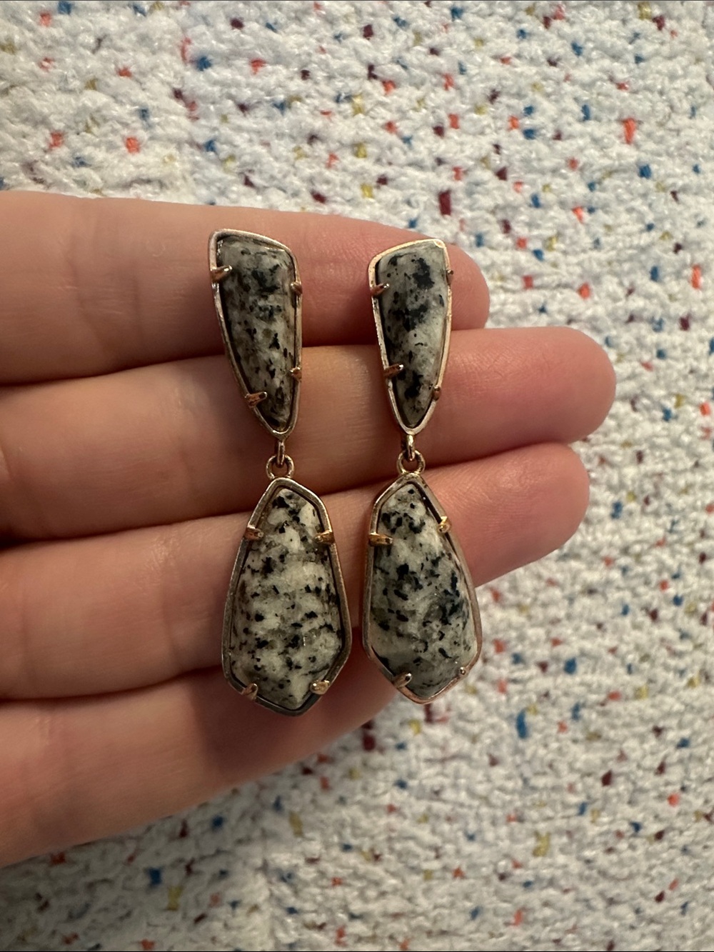 Kendra Scott Traci Rosegold/Howlite Drop Earrings